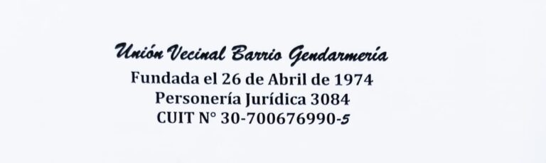 ASAMBLERA el 12/5 en  BARRIO GENDARMERIA